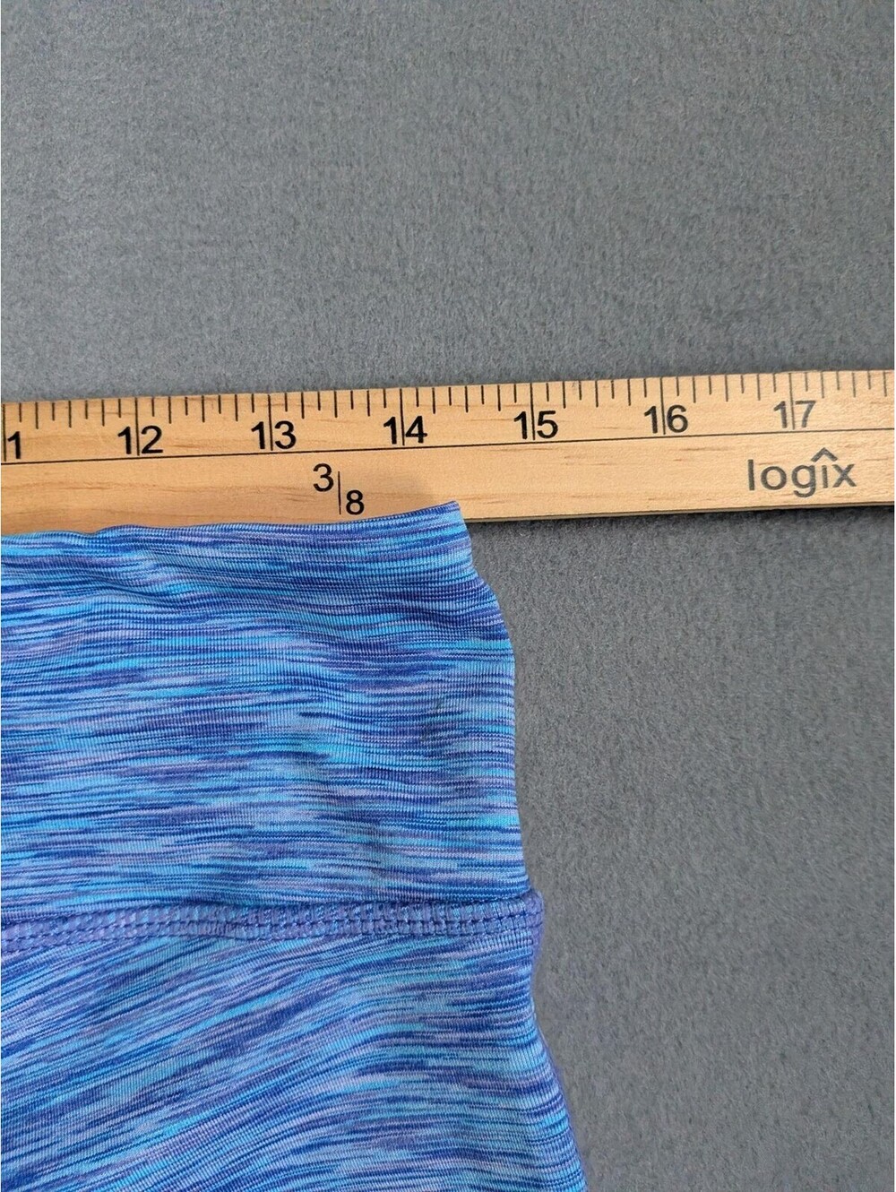 Lilly Pulitzer Leggings Womens L Blue Space Dye Luxletic Capri Yoga Gym Workout - Picture 5 of 6